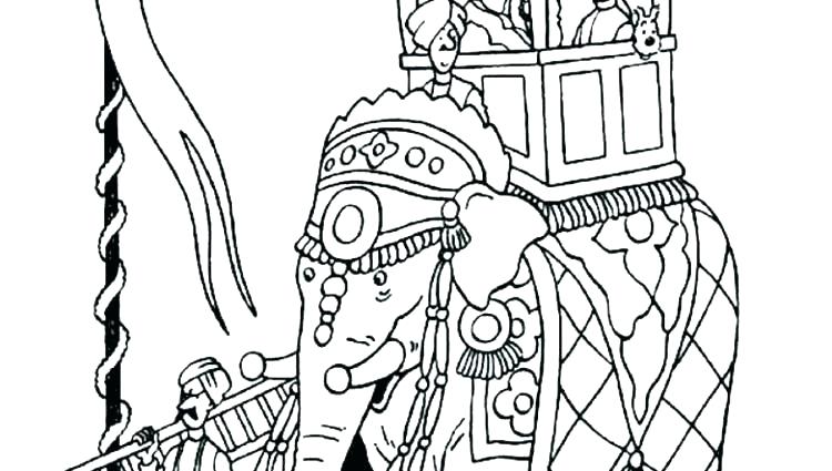 750x425 Elephant Coloring Pages For Kids National Flag