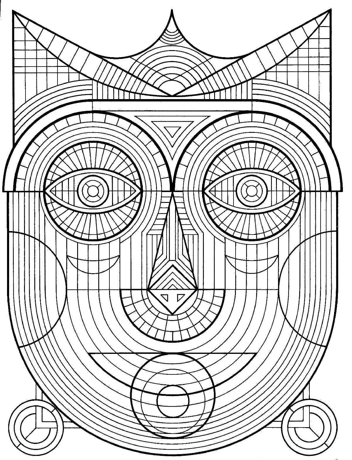 Hard Geometric Coloring Pages at GetColorings.com | Free printable