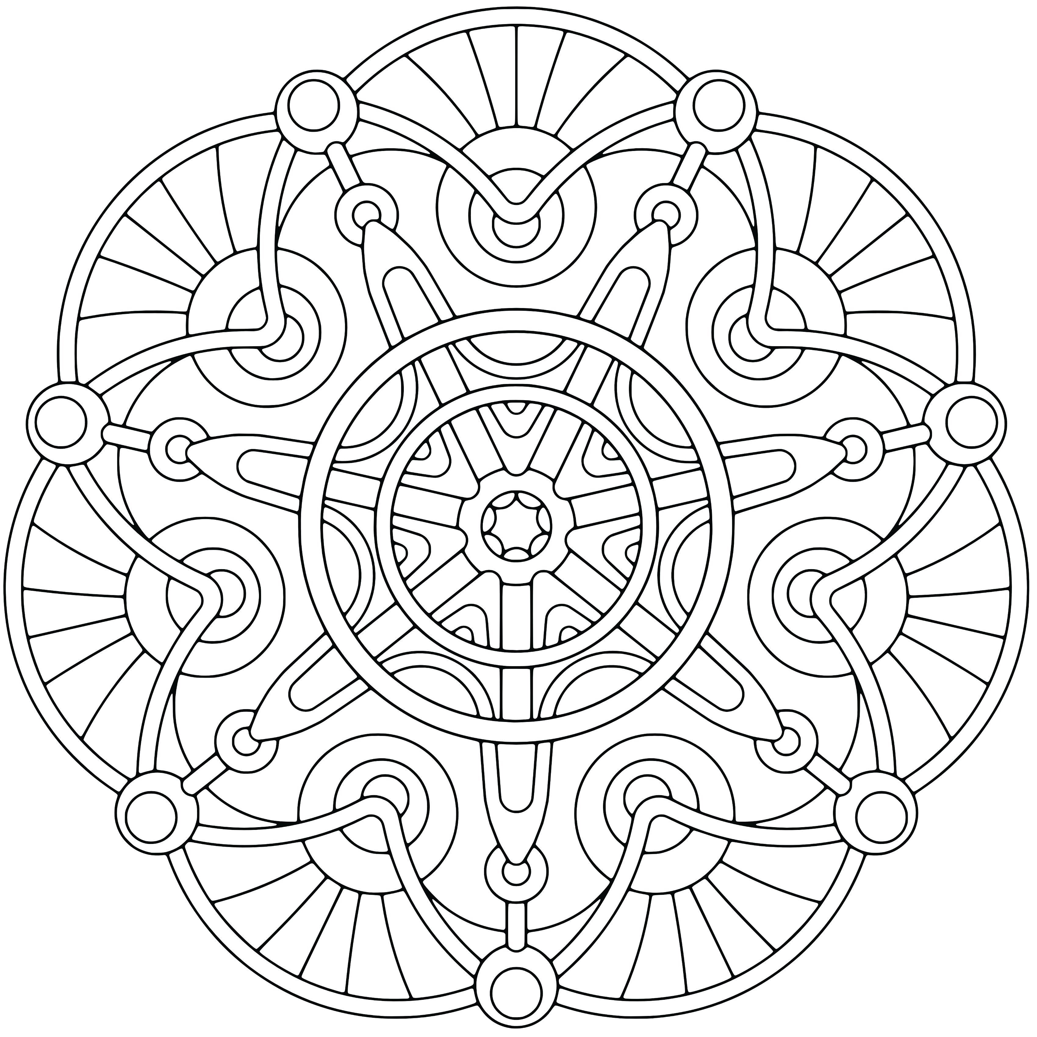 Hard Geometric Coloring Pages at Free printable