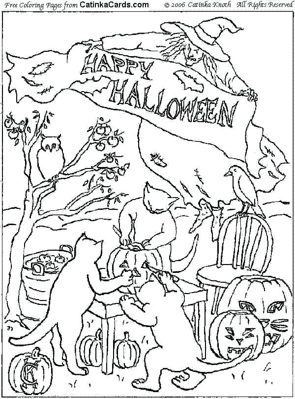 Hard Halloween Coloring Pages at GetColorings.com | Free printable