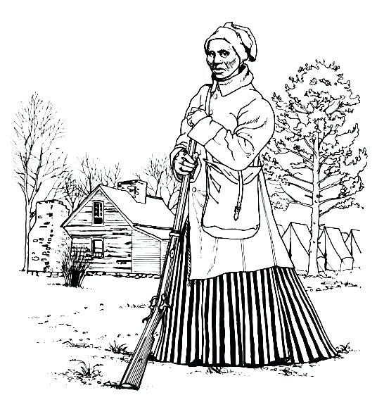 Harriet Tubman Coloring Page at Free printable