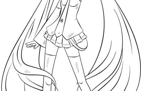 Hatsune Miku Coloring Pages at GetColorings.com | Free printable
