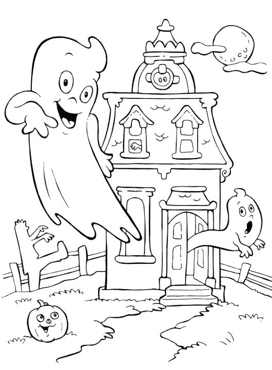 Haunted House Coloring Pages at GetColorings.com | Free printable