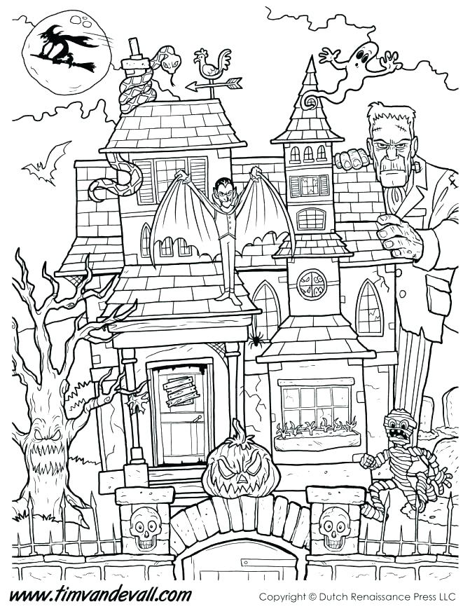 Haunted Mansion Coloring Pages at GetColorings.com | Free printable