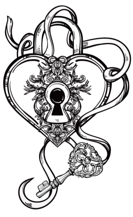 Coloring Heart Key Tattoos Locket Pages Lock Drawing Tattoo 