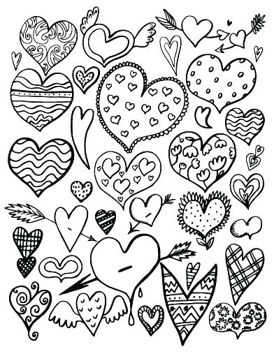 Heart Coloring Pages For Adults at GetColorings.com | Free printable