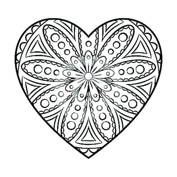 Heart Shape Coloring Pages at GetColorings.com | Free printable