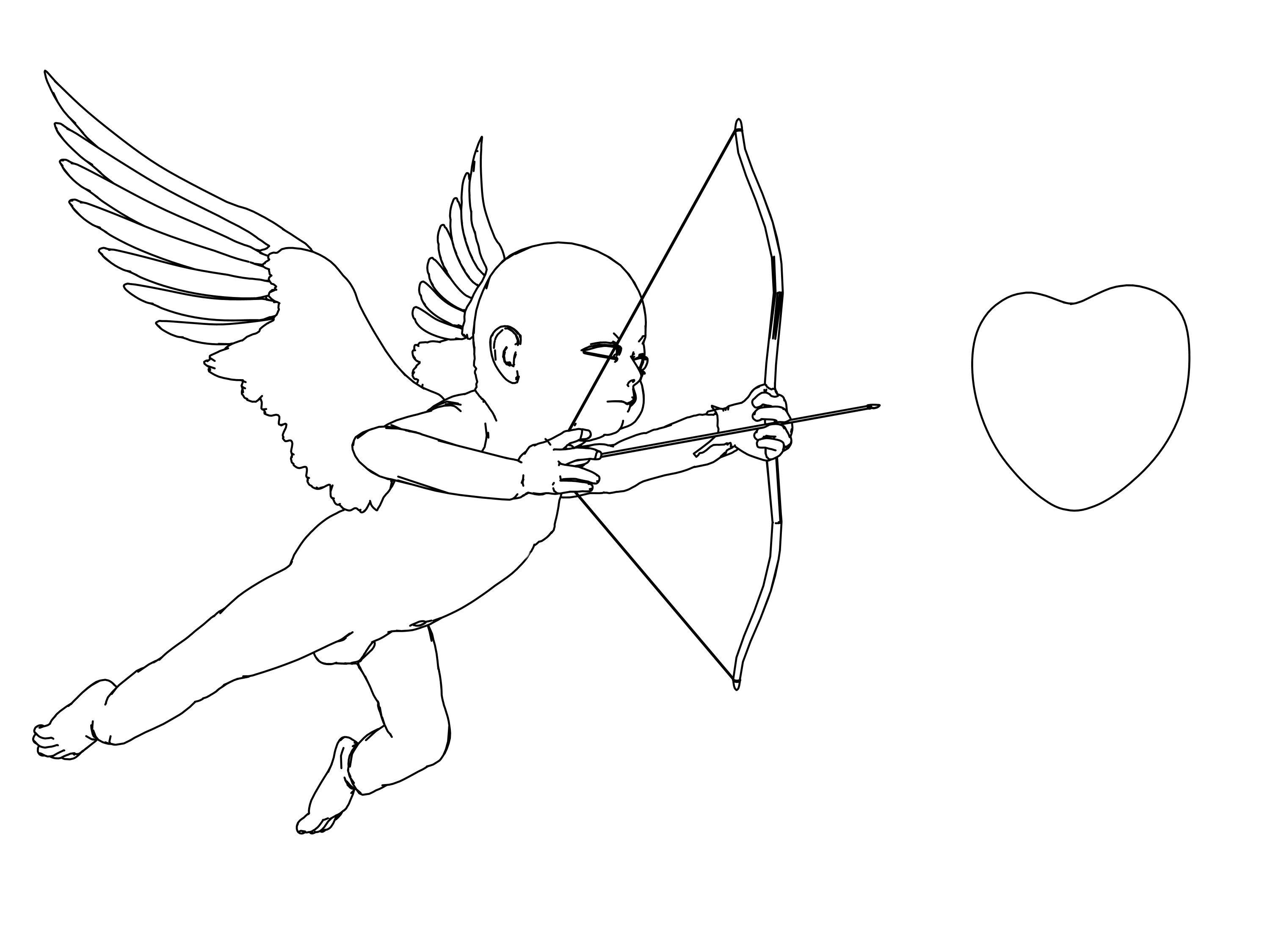 Heart With Arrow Coloring Pages at GetColorings.com | Free printable colorings pages ...3000 x 2250