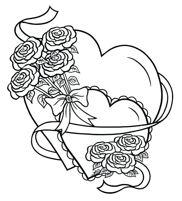 Heart With Arrow Coloring Pages At Getcolorings Com Free Printable Colorings Pages To Print