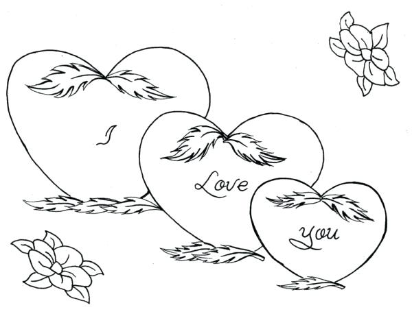 Heart With Roses Coloring Pages at GetColorings.com | Free printable