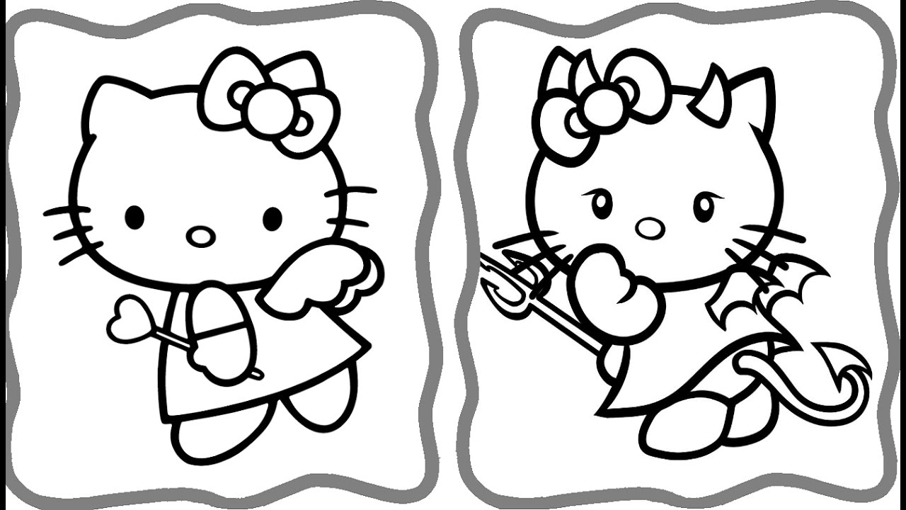 Hello Kitty Angel Coloring Pages | standgngconfgd