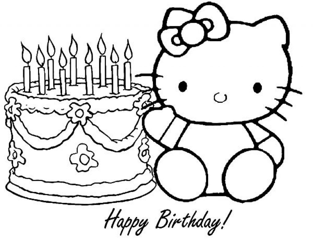 Hello Kitty Birthday Coloring Pages at GetColoringscom