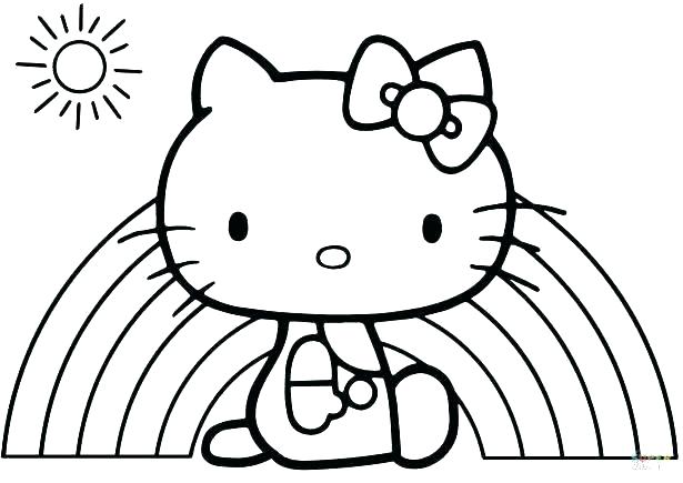 615x435 Cute Hello Kitty Coloring Pages Valentines Color Page