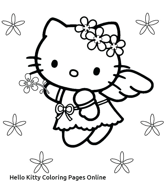 Hello Kitty Coloring Pages Online at GetColorings.com | Free printable