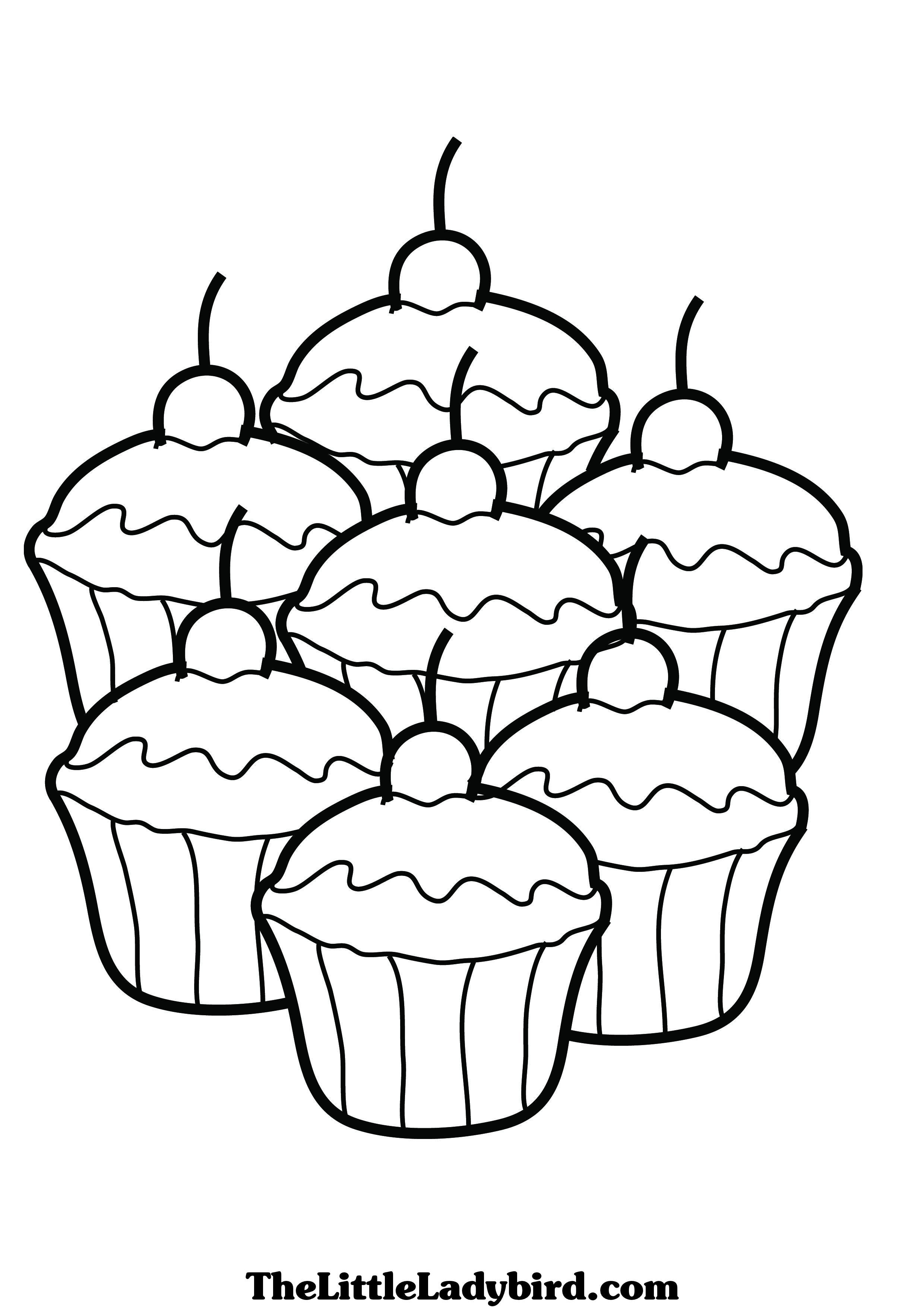 2480x3508 Hello Kitty Cupcake Coloring Page Free Printable Pages And