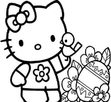 Hello Kitty Easter Coloring Pages at GetColorings.com | Free printable