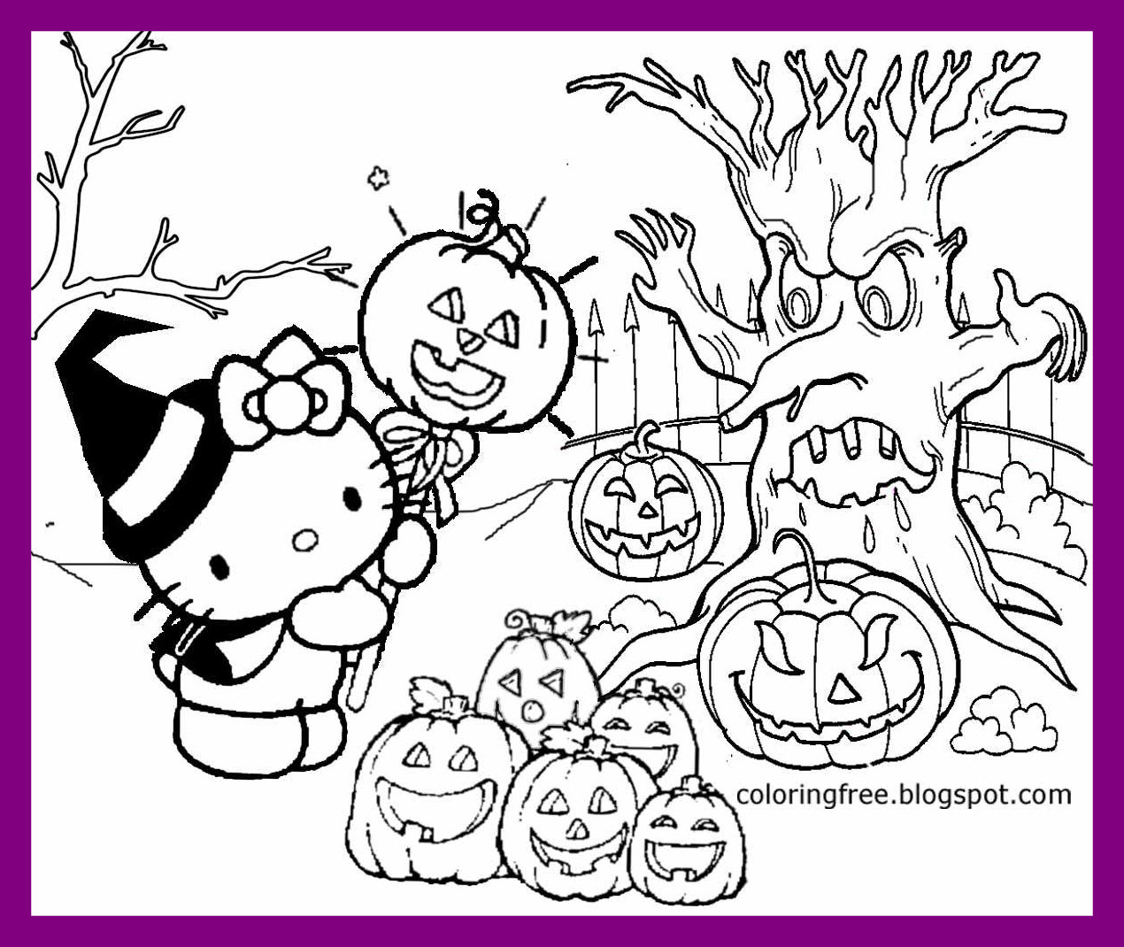 Hello Kitty Halloween Coloring Pages at GetColorings.com ...