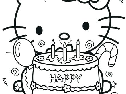 Hello Kitty Happy Birthday Coloring Pages at GetColorings ...