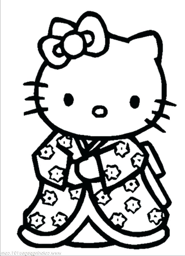 650x899 Coloring Pages Hello Kitty Printable Online