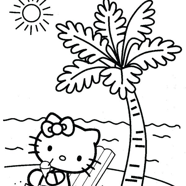 Hello Kitty Summer Coloring Pages at GetColorings.com | Free printable