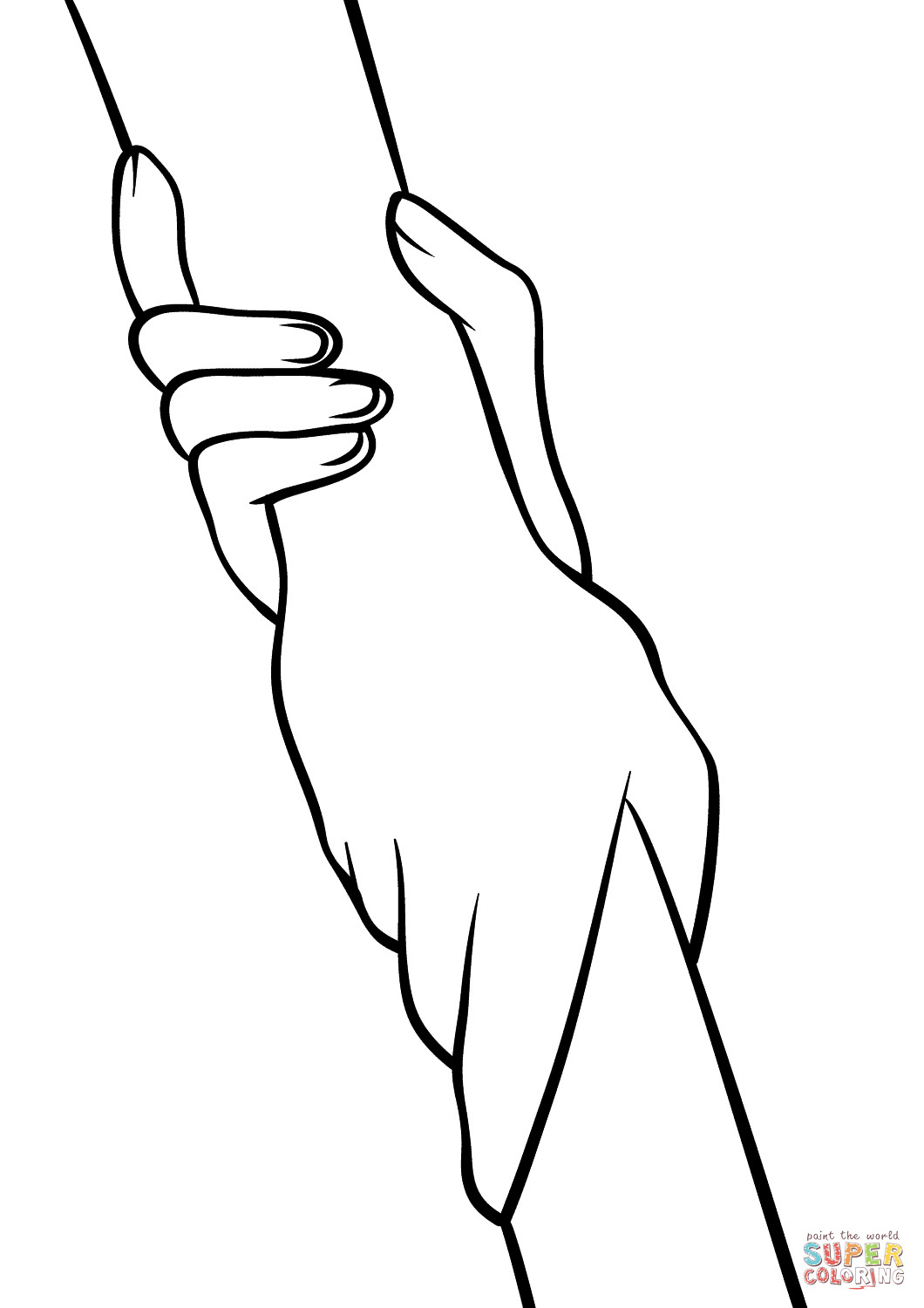 Helping Hands Coloring Page At GetColorings Free Printable 