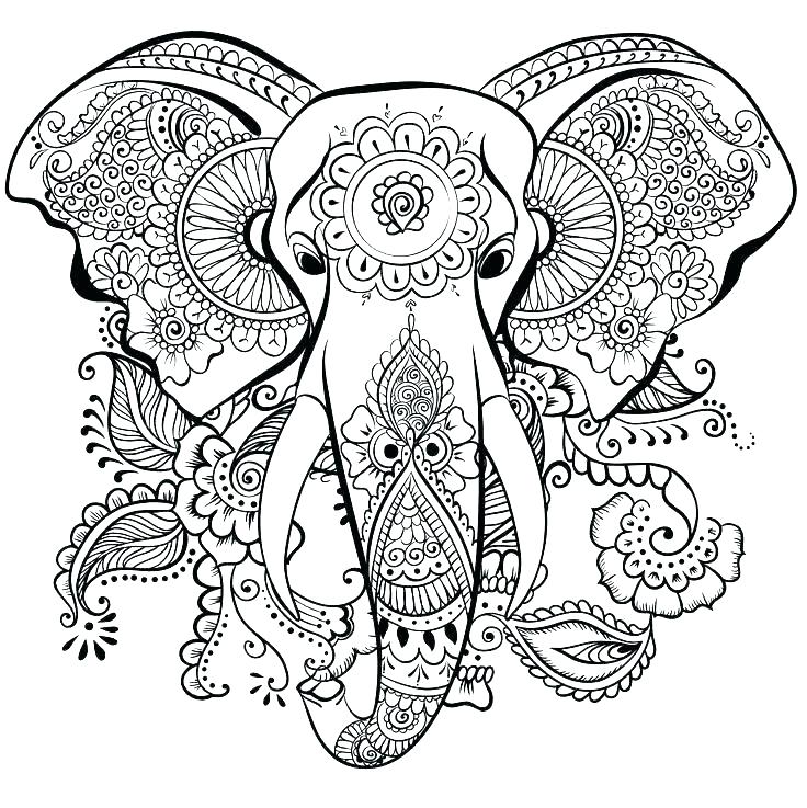 Henna Animal Coloring Pages at Free printable