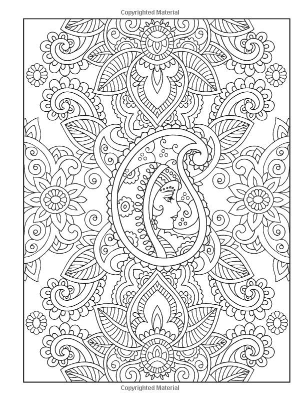 Henna Design Coloring Pages at Free printable