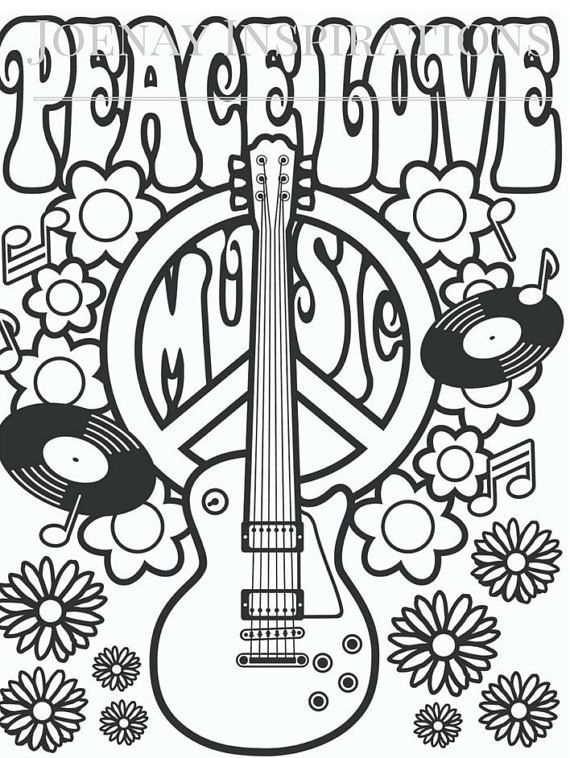 Hippie Coloring Pages Printable At GetColorings Free Printable 