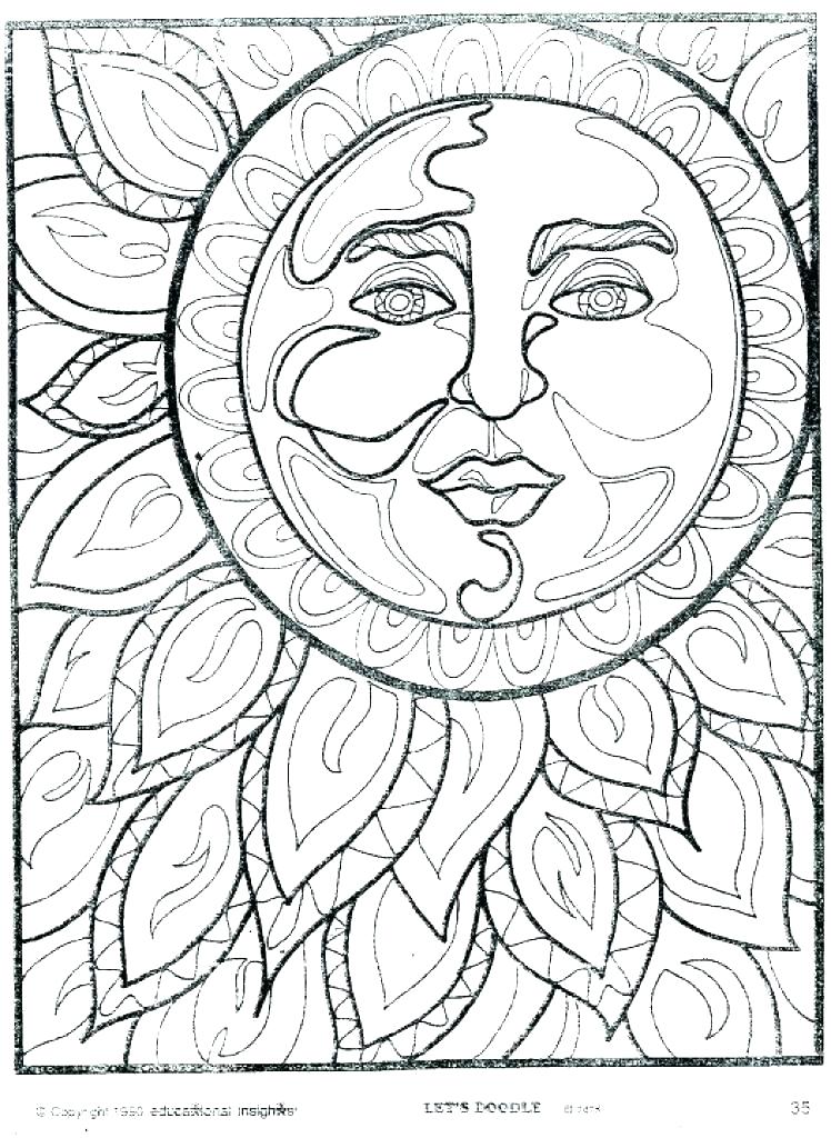 Trippy Hippy Coloring Page Coloring Pages