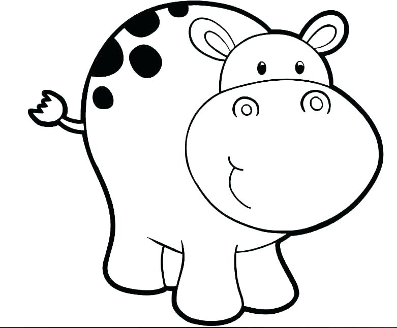 781x646 Hippo Coloring Pages Hippopotamus Cute Baby