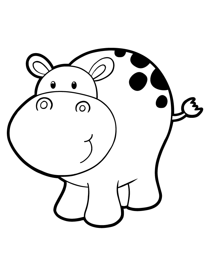 670x867 Hippo Coloring Pages Inspirational Baby For Kids