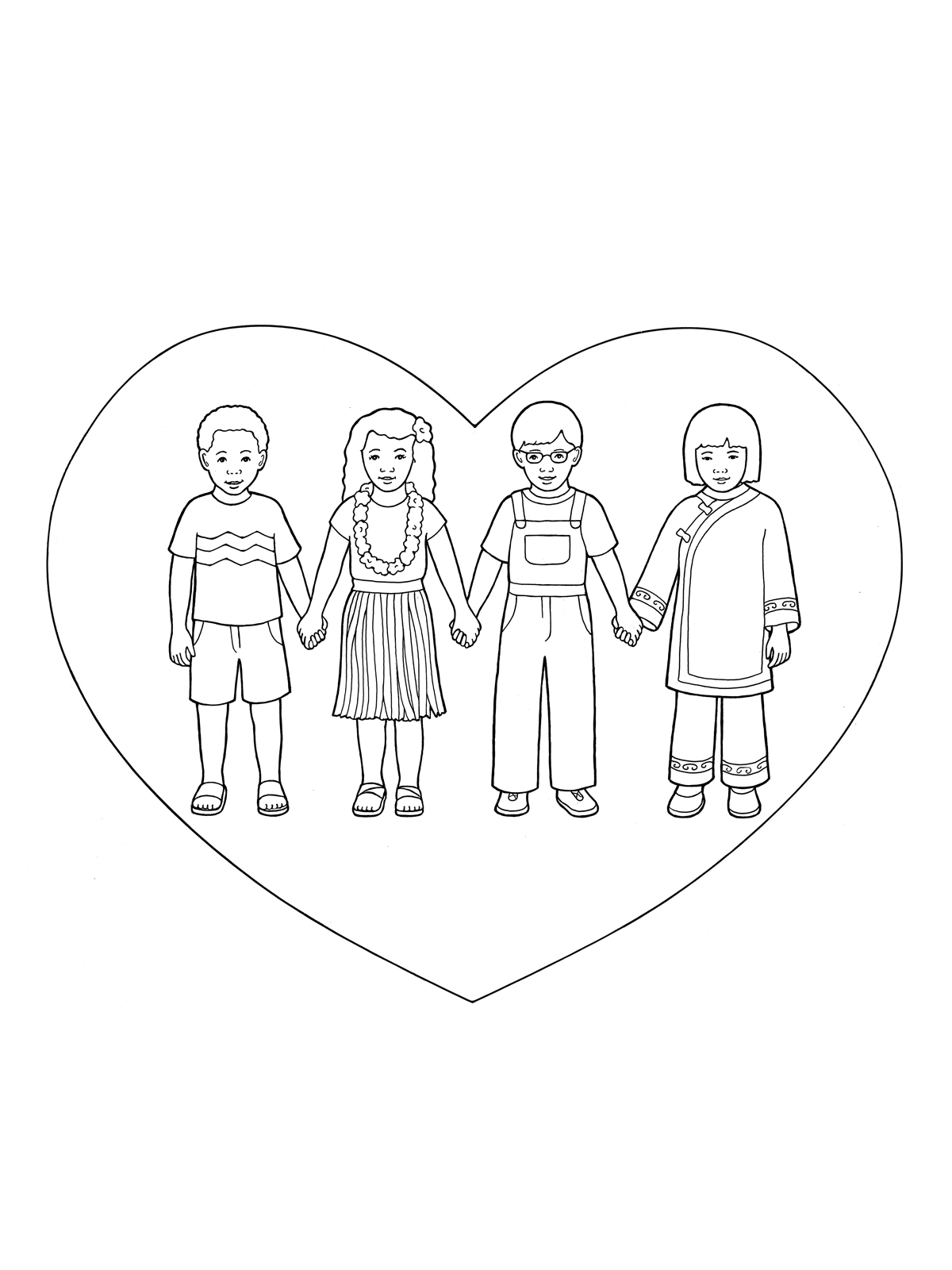Holding Hands Coloring Pages at GetColorings.com | Free printable