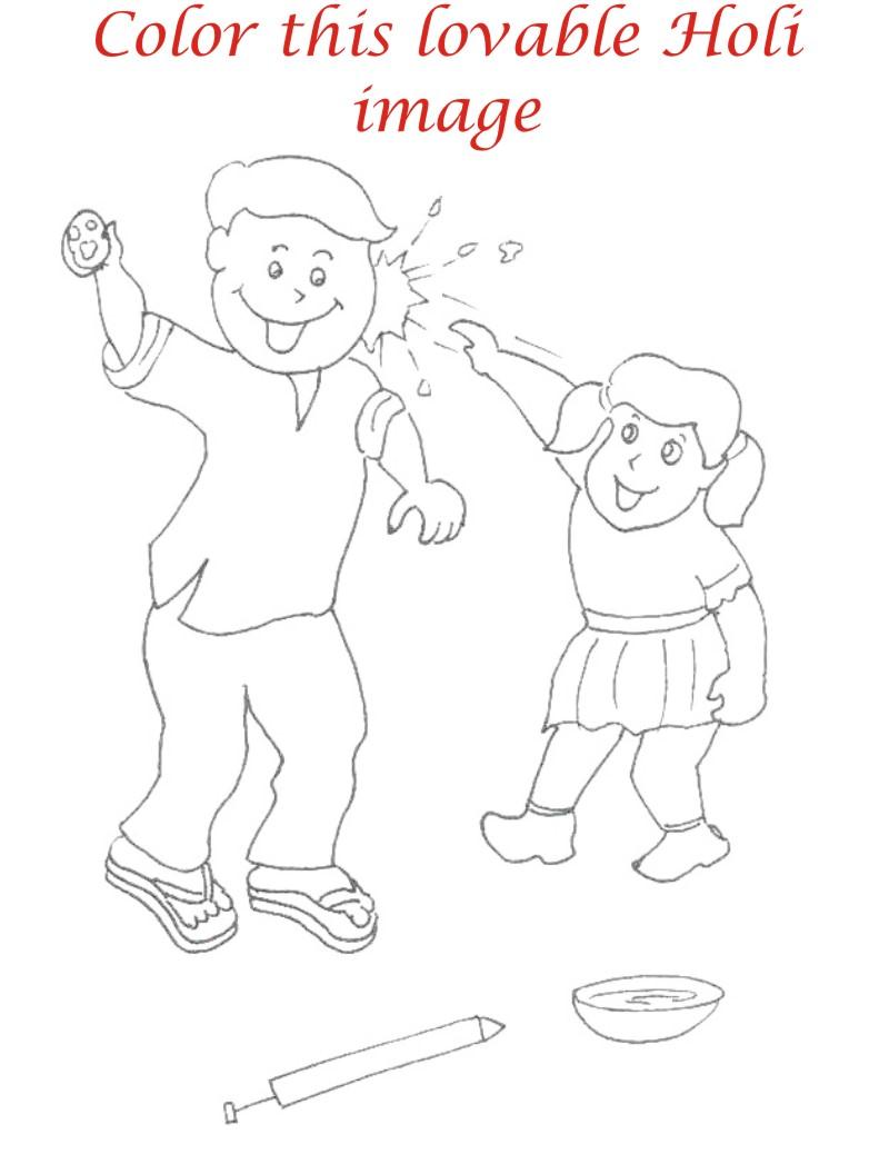 Holi Coloring Pages At Free Printable Colorings