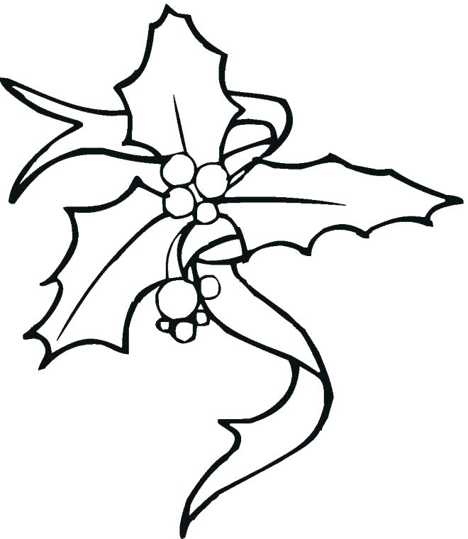 Holly Leaf Coloring Page at GetColorings.com | Free ...