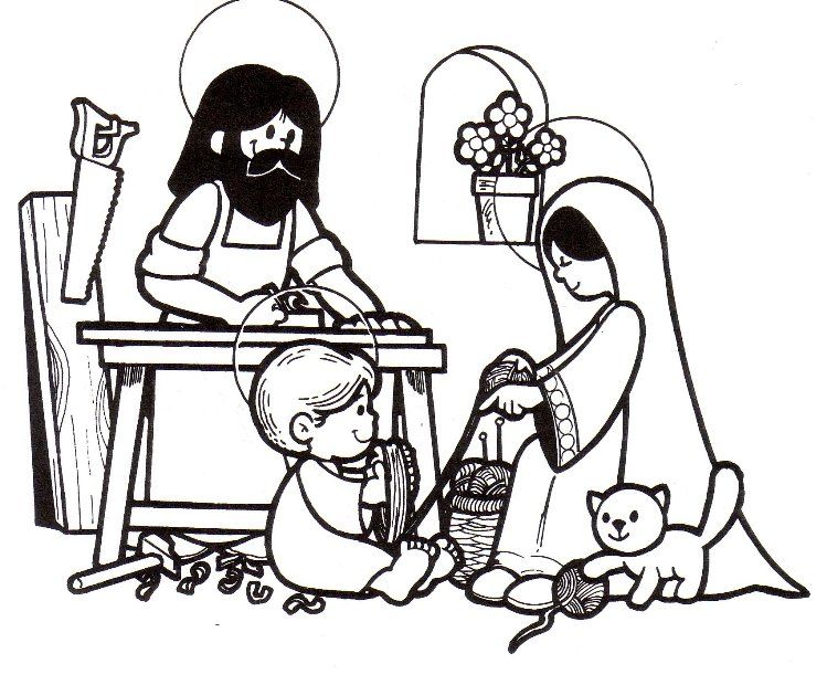 Holy Family Coloring Page at GetColorings.com | Free printable