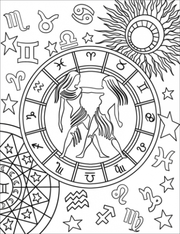 Horoscope Coloring Pages at GetColorings.com | Free printable colorings