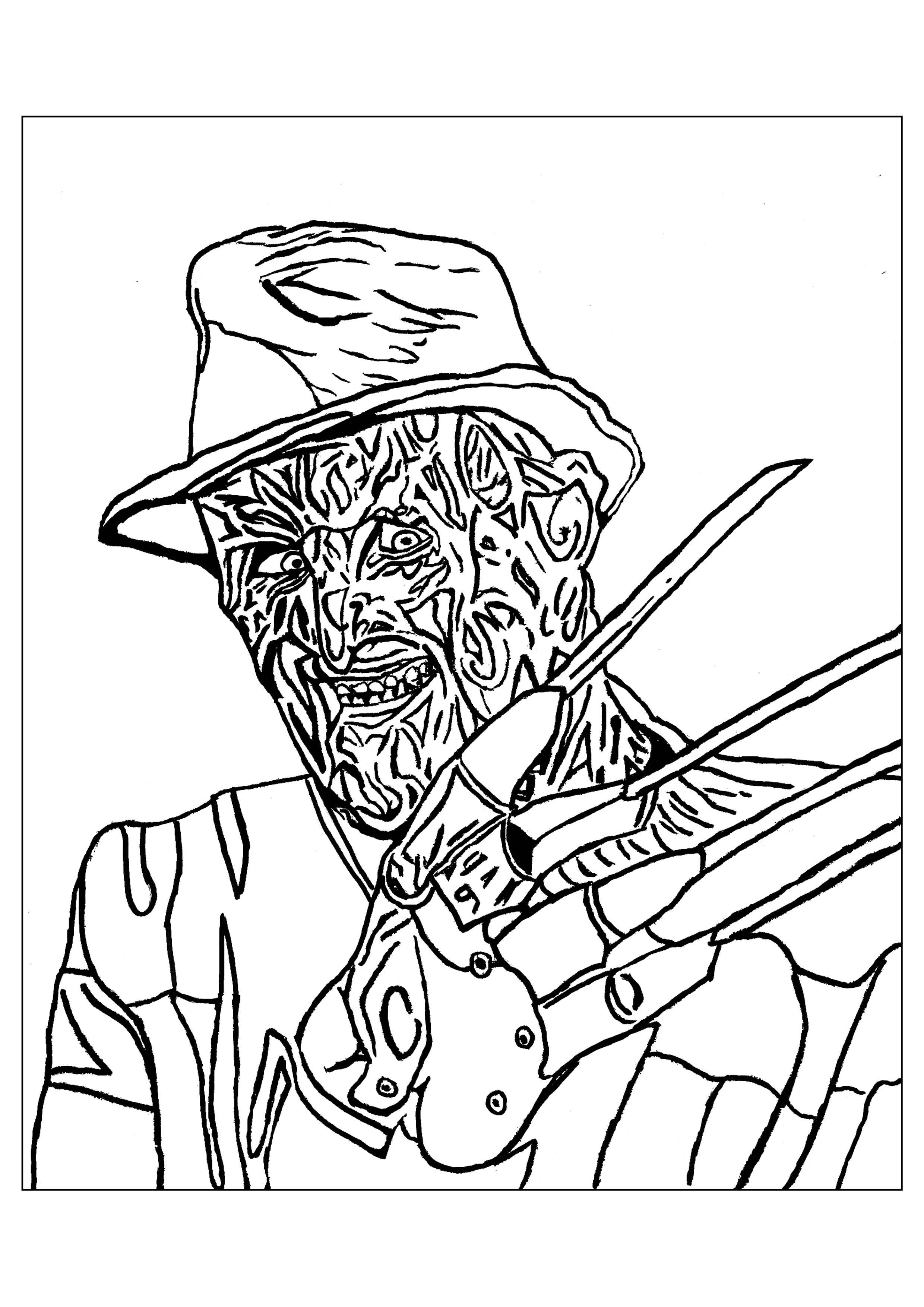 Horror Movie Coloring Pages at GetColorings.com | Free printable