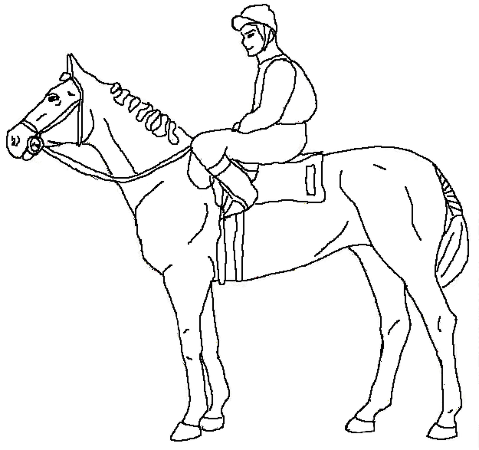 Horse And Rider Coloring Pages at GetColorings.com | Free printable