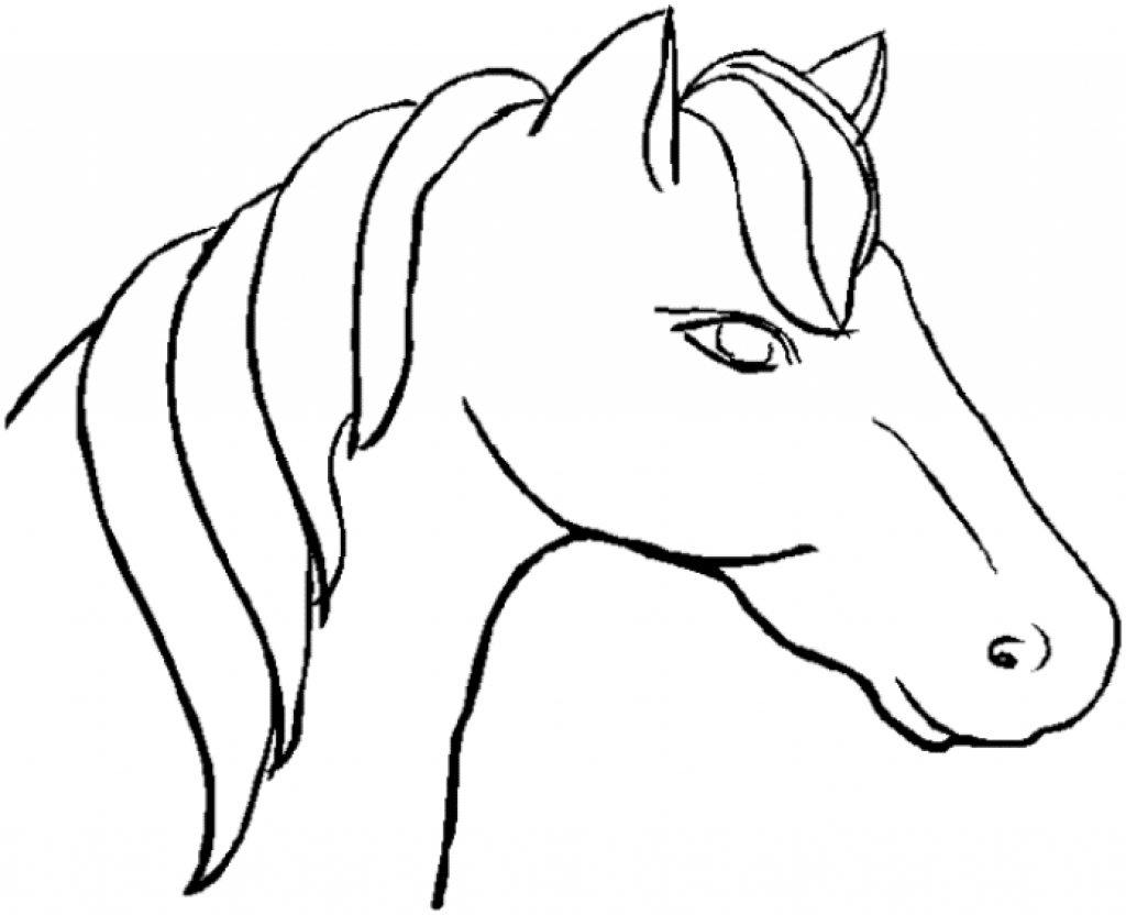 Horse Head Coloring Pages at GetColorings.com | Free printable