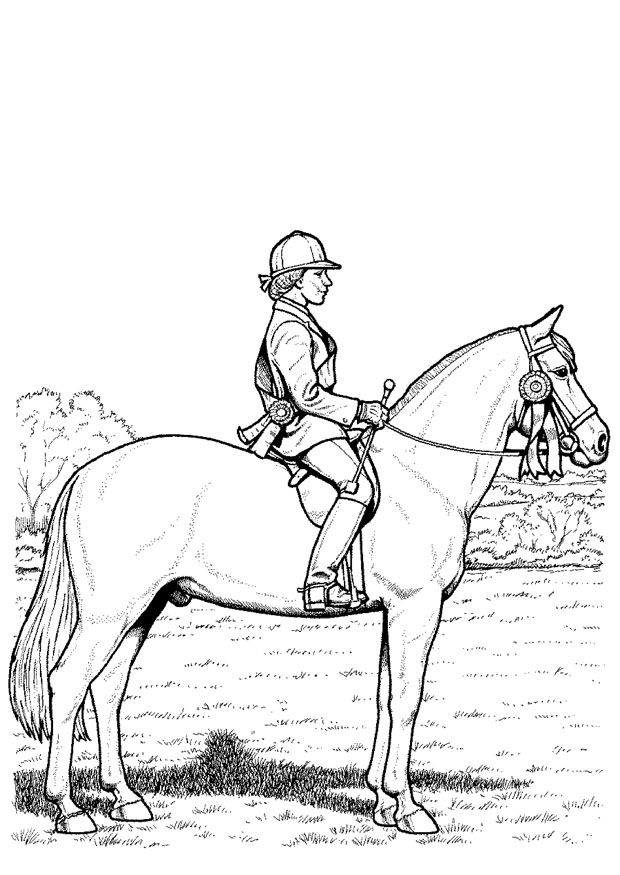 Horse Riding Coloring Pages at GetColorings.com | Free printable