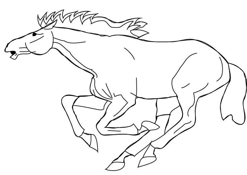 Horse Running Coloring Pages at GetColorings.com | Free printable