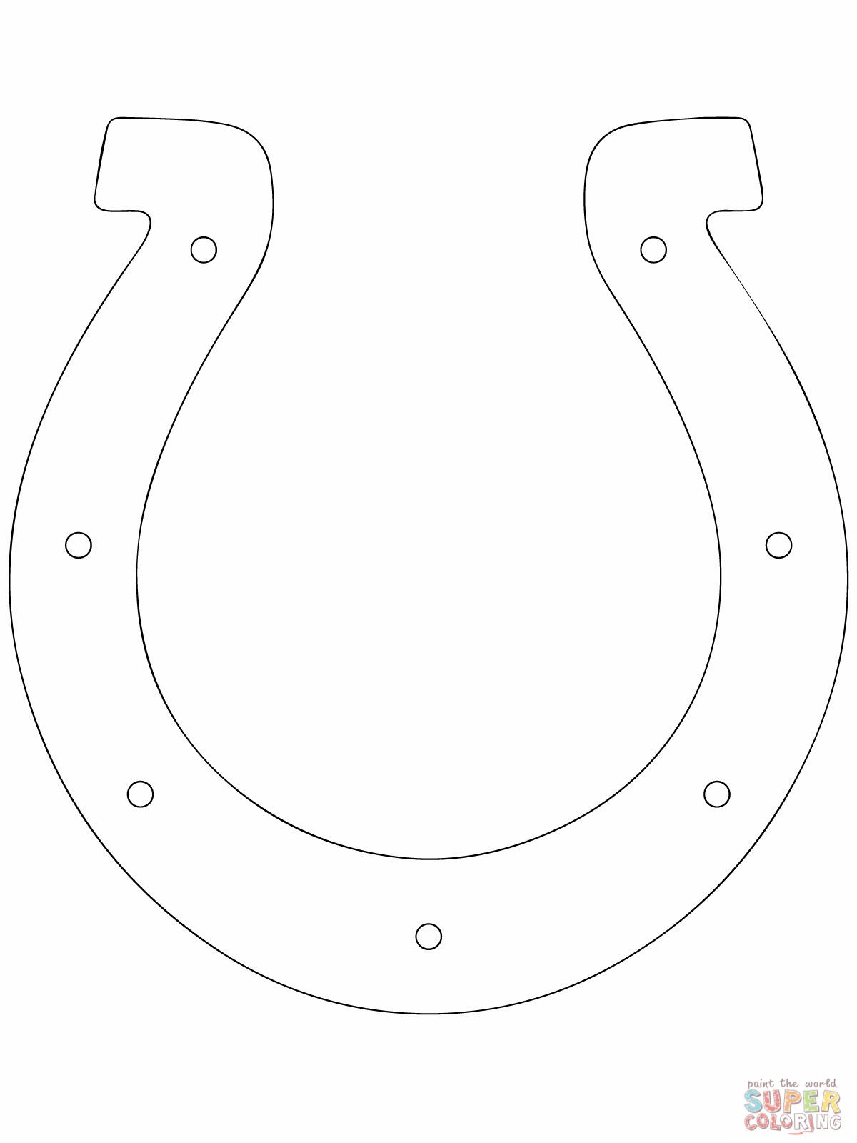 horseshoe coloring cowboy horse printable crafts getcolorings