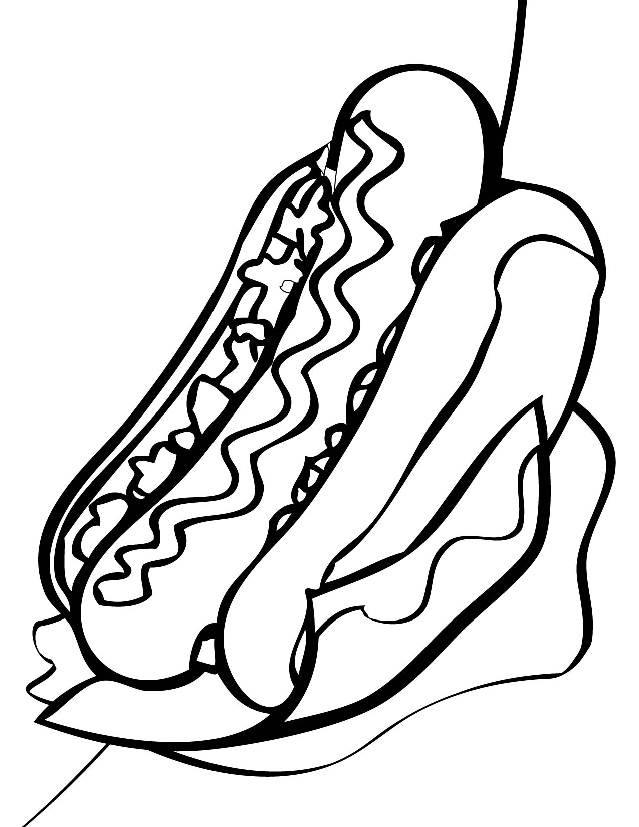 Hot Dog Coloring Page at GetColorings.com | Free printable colorings