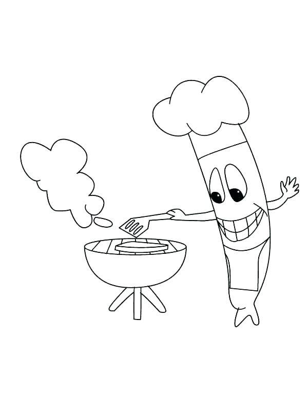 Hot Dog Coloring Page at GetColorings.com | Free printable ...