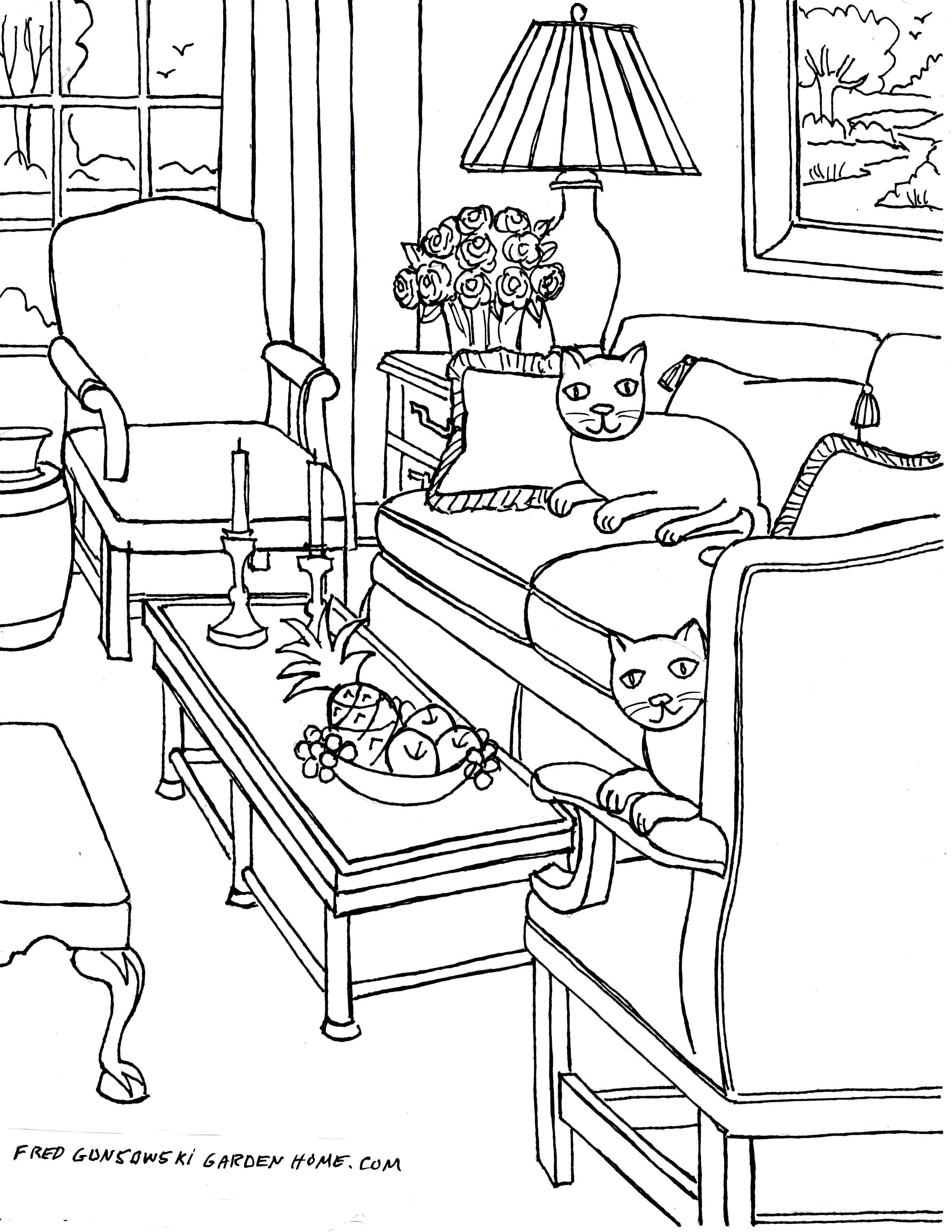 House Interior Coloring Pages At GetColorings Free Printable 