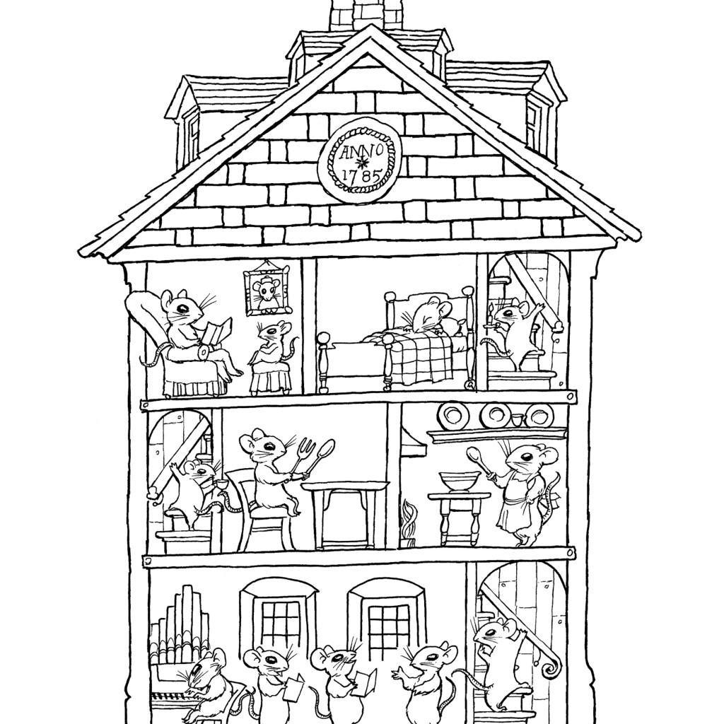 Coloring Pages Of Inside Houses : Authentic Architecture - Victorian
