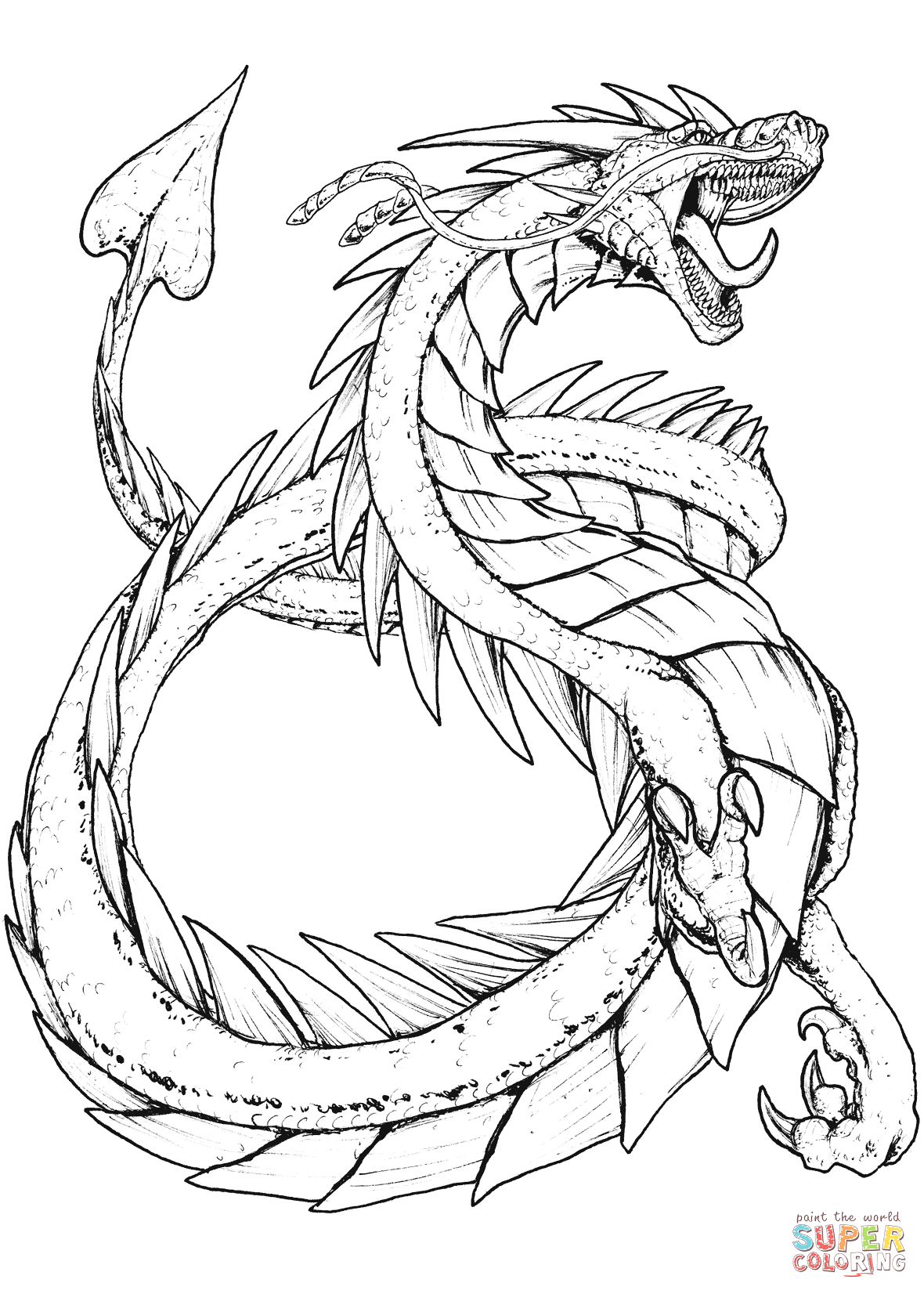 Hydra Dragon Coloring Pages at GetColorings.com | Free printable