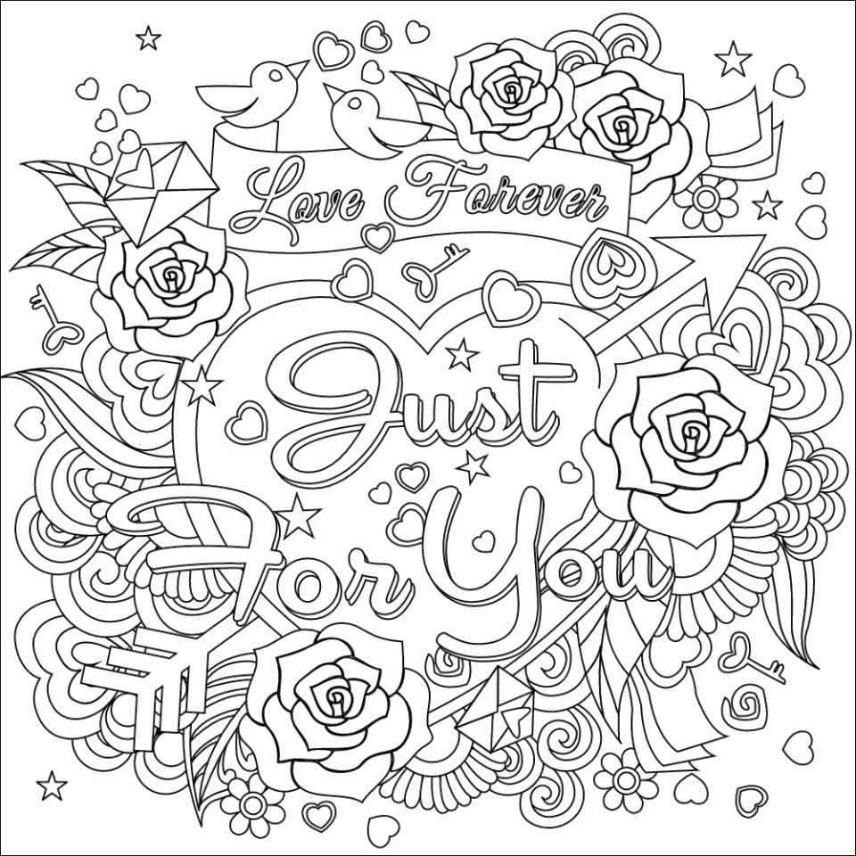 I Love You Coloring Pages For Adults at GetColorings.com | Free