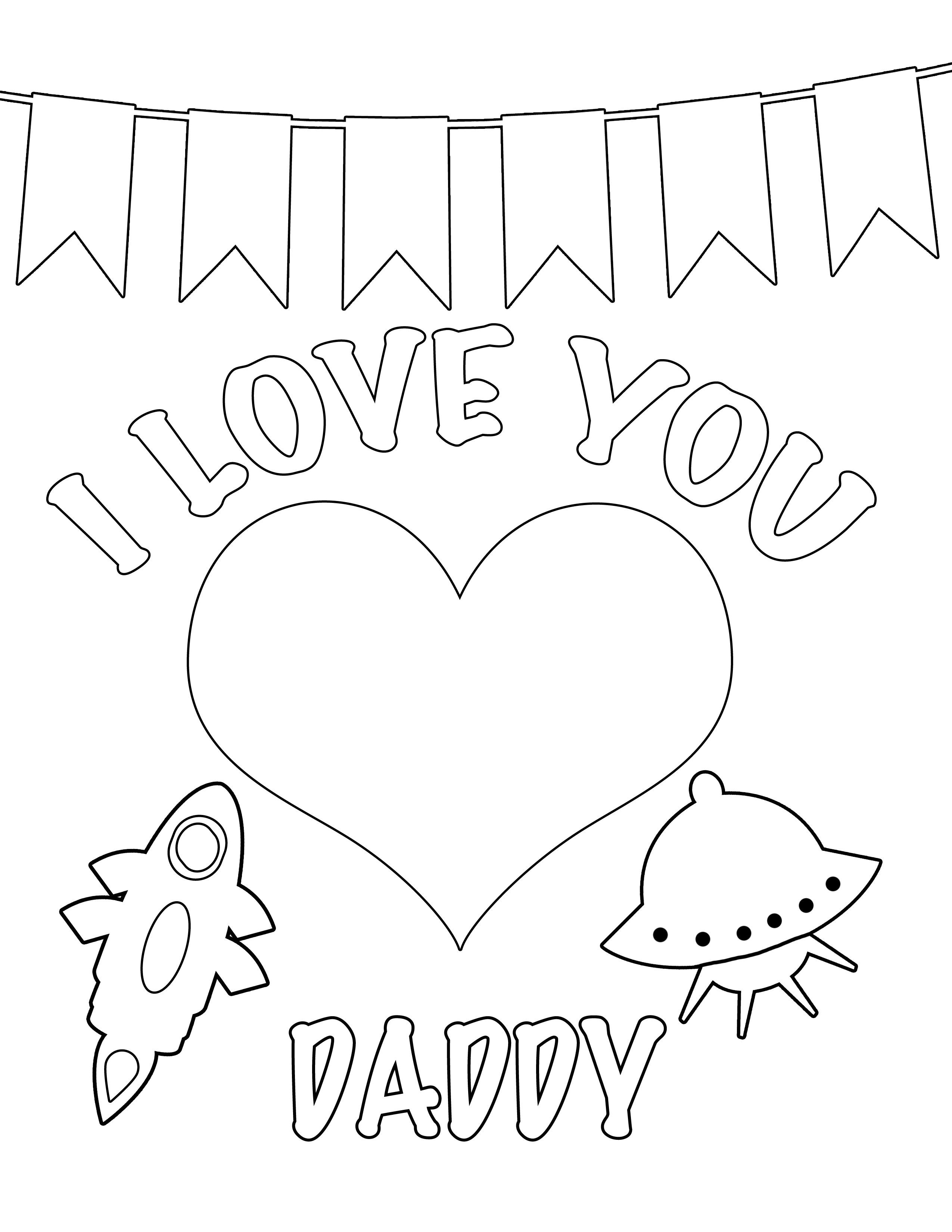 I Love You Dad Coloring Pages at GetColorings.com | Free printable