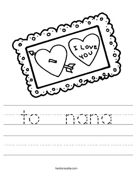 I Love You Nanny Coloring Pages - Get This Easy I Love You Coloring